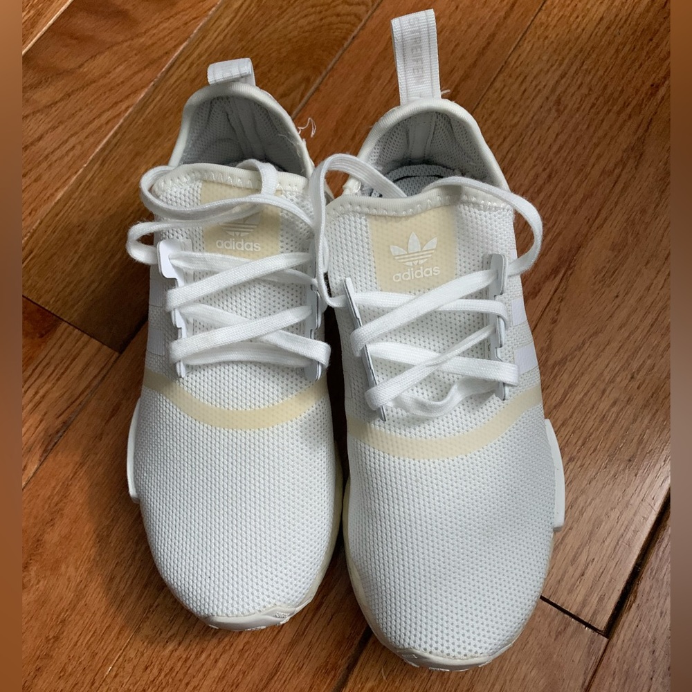 Adidas NMD R1 White, Kids Size 13.5 (Worn)